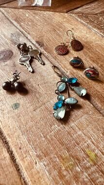 Vintage Eclectic Earring Collection- set of 5